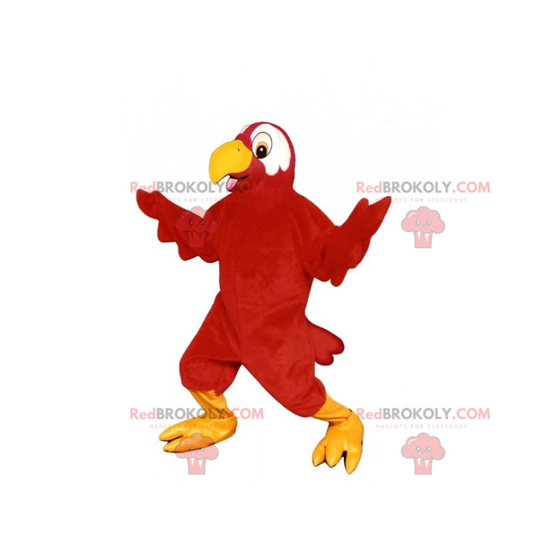 Zvířecí maskot džungle - červený papoušek - Redbrokoly.com Zvířecí maskot džungle - červený papoušek - Redbrokoly.com