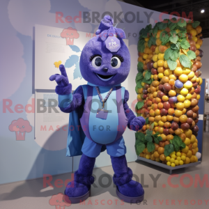 Máscara de uva azul figura...