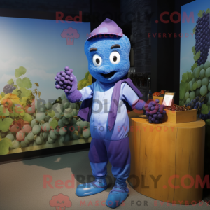 Blue Grape maskotdraktfigur...