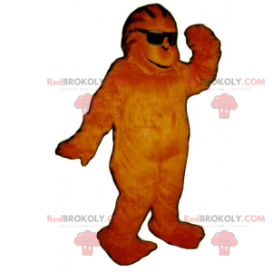 Dschungeltier Maskottchen - Affe mit Brille - Redbrokoly.com