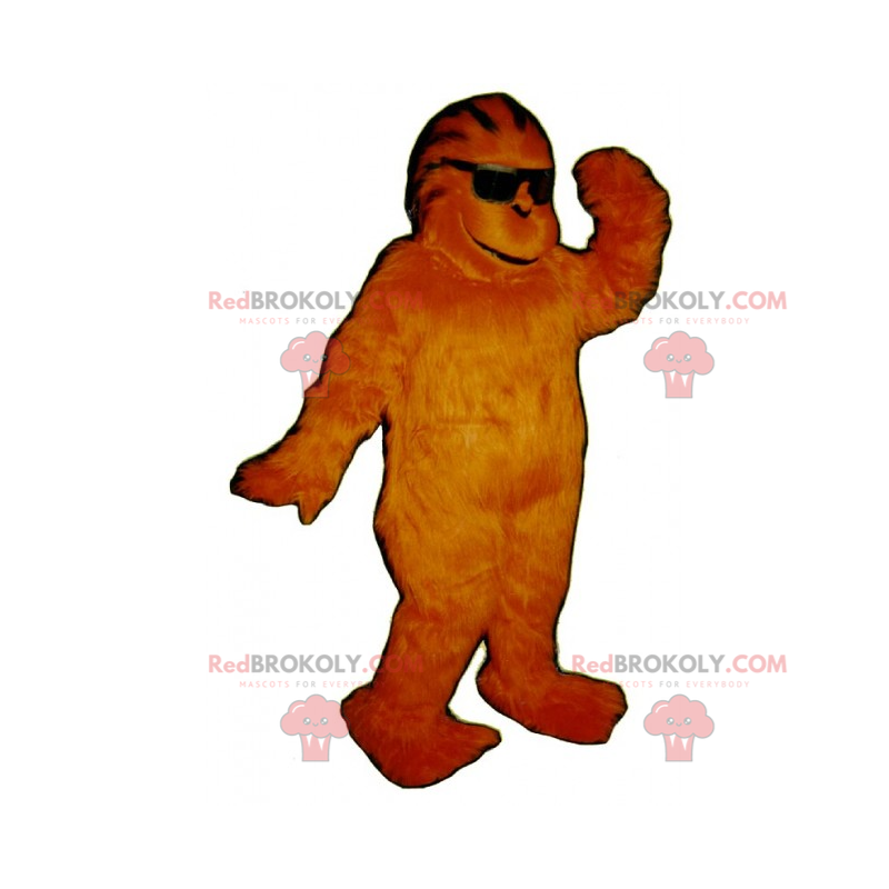 Dschungeltier Maskottchen - Affe mit Brille - Redbrokoly.com Dschungeltier Maskottchen - Affe mit Brille - Redbrokoly.com