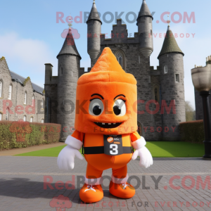 Orange Irish Castle maskot...