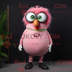 Pink Kiwi maskot kostume...