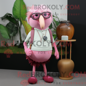 Rosa Kiwi-maskotdraktfigur...