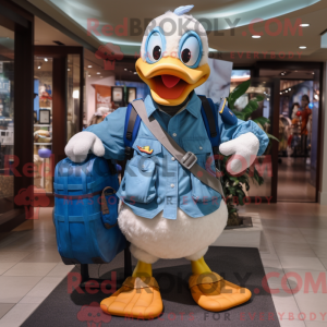 Blue Duck maskot kostume...