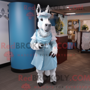 Sky Blue Donkey mascotte...