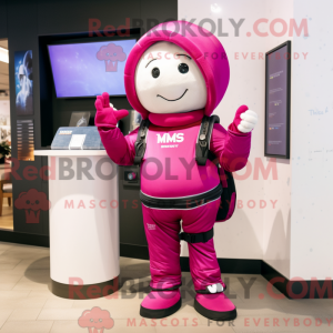 Magenta Astronaut mascot...