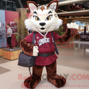Maroon Bobcat mascot...