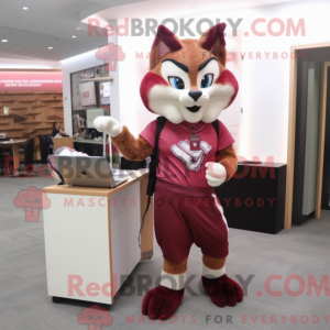 Maroon Bobcat mascot...