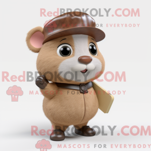 Brun hamster maskot drakt...