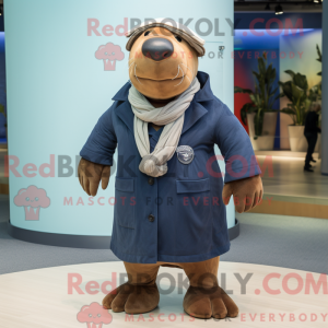 Navy Walrus mascot costume...