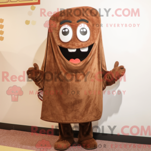 Brun lasagne maskot kostume...