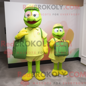 Postava maskota Lime Green...