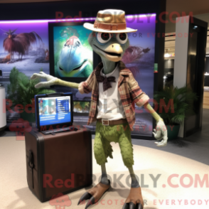 Figura de máscara de velociraptor com shorts e bermudas e casaco - Mascotes do Velociraptor - REBROKO_243089 - RedBrokoly.com