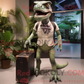 Figura de máscara de velociraptor com shorts e bermudas e casaco - Mascotes do Velociraptor - REBROKO_243090 - RedBrokoly.com