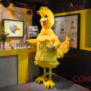 Gule høner maskot kostyme...