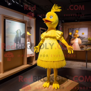 Gele Hens mascotte kostuum...