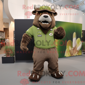 Olive Bison mascot costume...