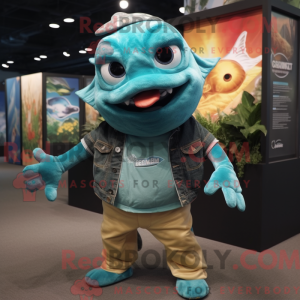 Costume mascotte de Piranha...