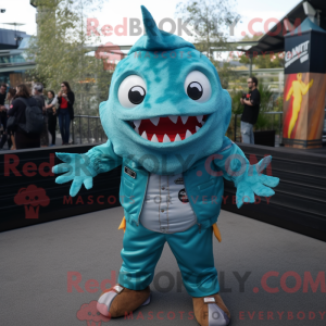Costume mascotte de Piranha...