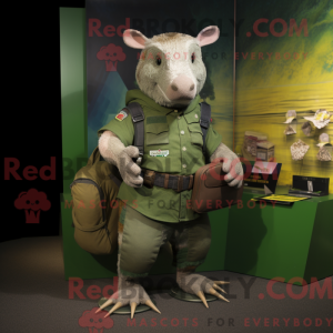 Costume mascotte de tatou...