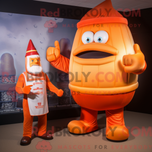 Orange Bbq Ribs mascot...