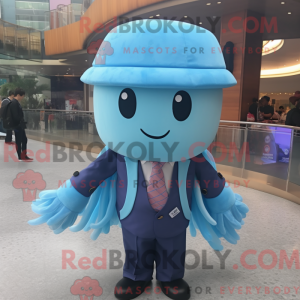 Sky Blue Jellyfish mascot...