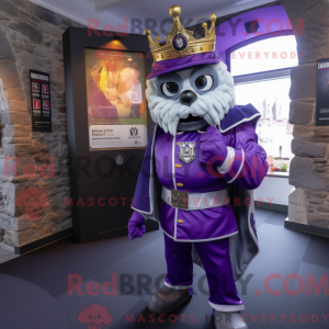 Purple Irish Castle mascot...