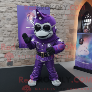 Purple Irish Castle mascot...