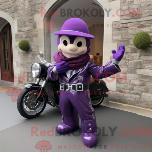 Purple Irish Castle mascot...