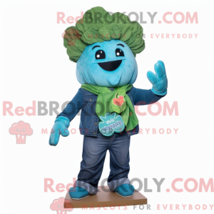 Turquoise Broccoli mascot...