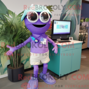 Lavender Computer mascot...