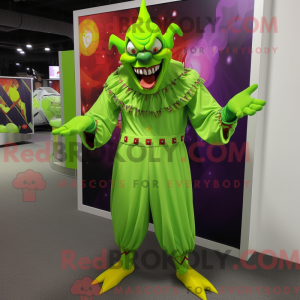 Limegrønn Evil Clown...