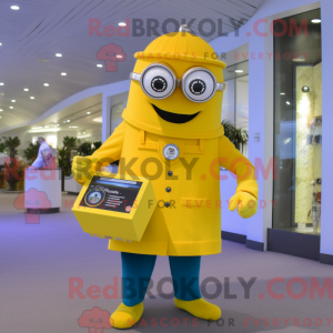 Gul Doctor maskot kostume...