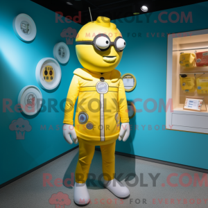 Gul Doctor maskot kostume...