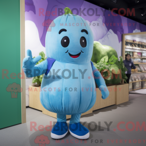 Blue Turnip mascottekostuum...