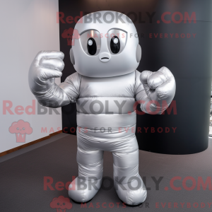 Silver Boxing Glove mascot...