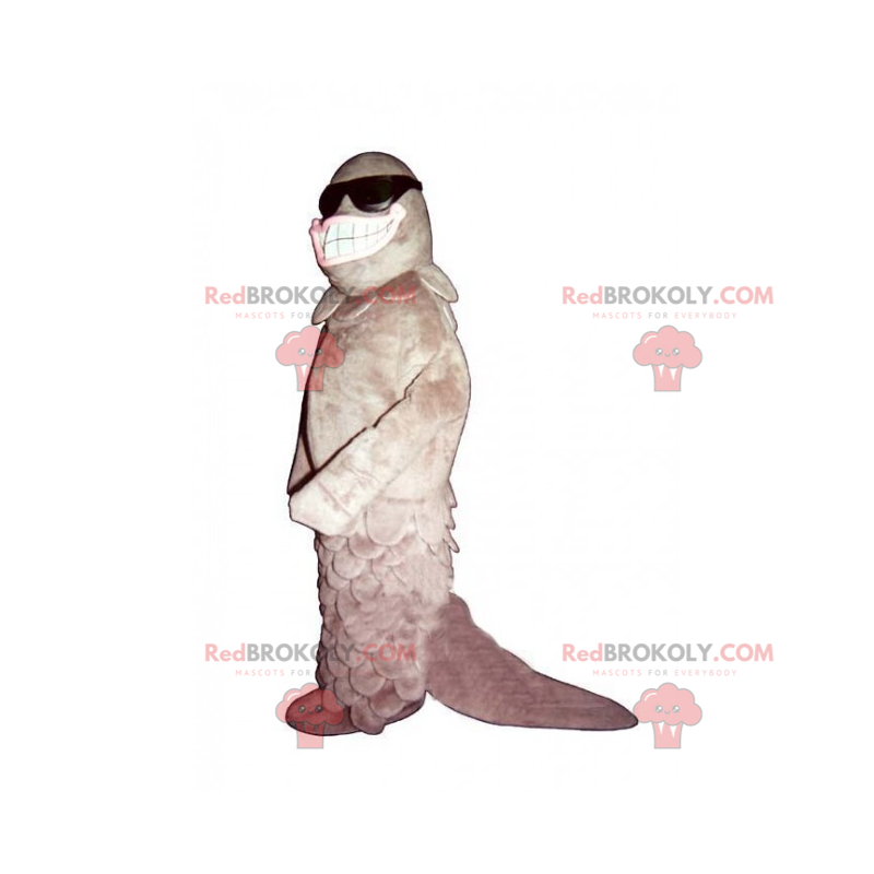 Marine dyr maskot - Fisk med mørke briller - Redbrokoly.com Marine dyr maskot - Fisk med mørke briller - Redbrokoly.com