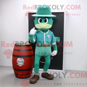 Postava maskota Teal Green...