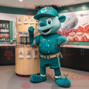 Teal Green Beer mascot...
