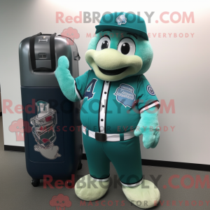 Teal Green Beer mascot...