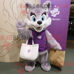 Lavender Say Wolf mascot...