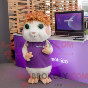 Purple Guinea Pig mascot...