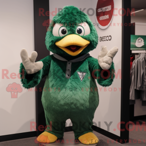 Skovgrøn kylling maskot...