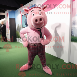 Pink Wild Boar mascot...