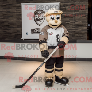 Beige ishockeystav...