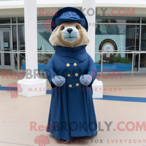 Blue Navy Seal maskot...