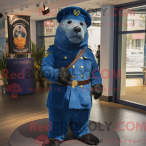 Blue Navy Seal mascot...