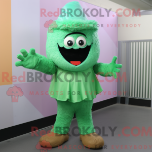 Grøn Cupcake maskot kostume...