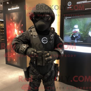 Black Para Commando mascot...